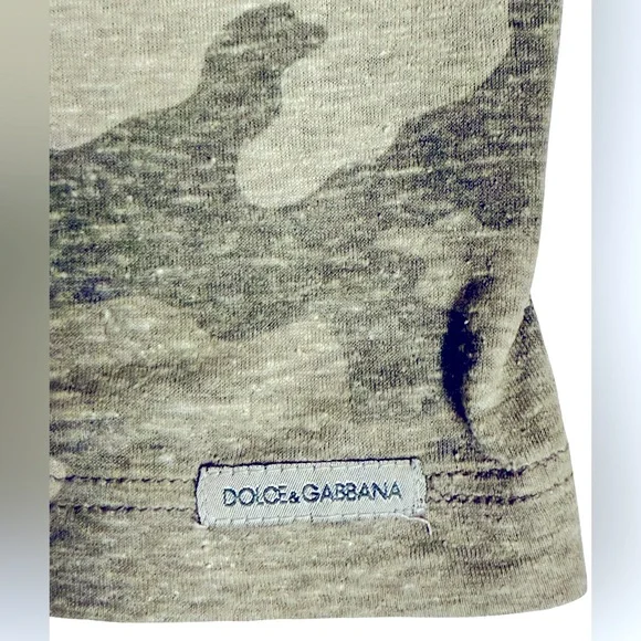 DOLCE & GABBANA GRAY CAMOUFLAGE T-SHIRT